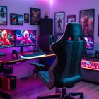 Pokój nastolatka z gaming setupem: jak połączyć wygodę, ergonomię i styl na co dzień